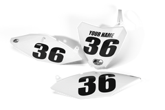 Autocollants numérotés pré-imprimés en usine, noir ou blanc, votre et votre nom #