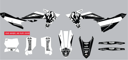 GhostriderZ MC graphics kit Skull Logo***Club members only***