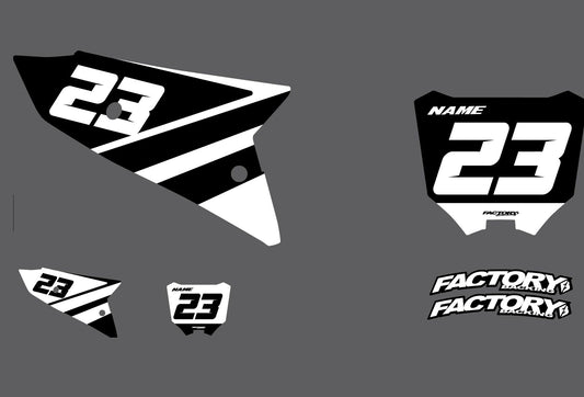 21 V1 Factory Backing Pre Printed number decal Set - choose your name, # , colorway