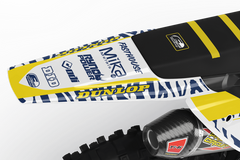 SÉRIE HUSQVARNA BLACK PUNK FLAG (TOUS LES MODÈLES DE VÉLO ET COULEURS !) Graphiques de support d'usine semi-personnalisés