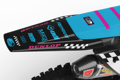 SÉRIE HUSQVARNA BLACK PUNK FLAG (TOUS LES MODÈLES DE VÉLO ET COULEURS !) Graphiques de support d'usine semi-personnalisés