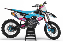 SÉRIE HUSQVARNA BLACK PUNK FLAG (TOUS LES MODÈLES DE VÉLO ET COULEURS !) Graphiques de support d'usine semi-personnalisés