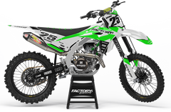 KAWASAKI BLITZ (TOUS LES MODÈLES ET COULEURS DE VÉLO !) Graphiques de support d'usine semi-personnalisés