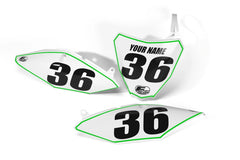 Factory Backing Pre Printed Background Decal Set with color pinstripe