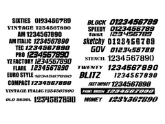 Autocollants numérotés pré-imprimés en usine, noir ou blanc, votre et votre nom #