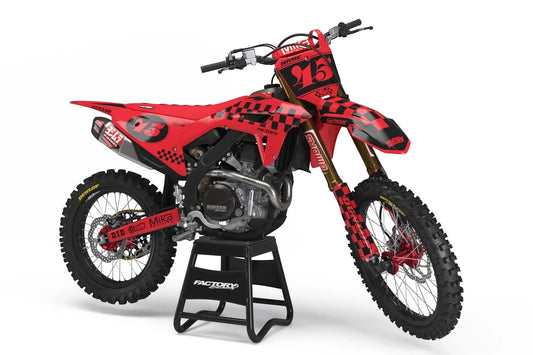 HONDA CHECKERS SERIES (JEDES FAHRRADMODELL UND JEDE FARBE!) Semi-Custom Factory Backing Graphics