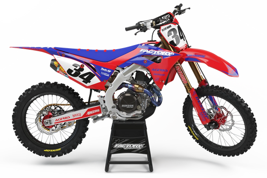 HONDA STEALTH SERIE (JEDES FAHRRADMODELL UND JEDE FARBE!) Semi-Custom Factory Backing Graphics