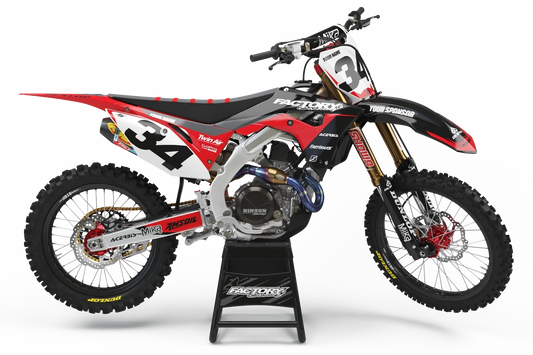 HONDA BLITZ SERIE (JEDES FAHRRADMODELL UND JEDE FARBE!) Semi-Custom Factory Backing Graphics