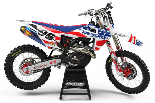HUSQVARNA USA SERIES (JEDES FAHRRADMODELL UND JEDE FARBE!) Semi-Custom Factory Backing Graphics