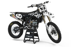 KAWASAKI CHECKERS BW SERIES (TOUS LES MODÈLES DE VÉLO ET COULEURS !) Graphiques de support d'usine semi-personnalisés