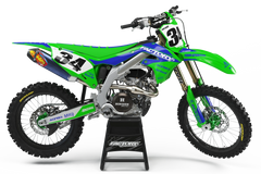 KAWASAKI STEALTH (TOUS LES MODÈLES ET COULEURS DE VÉLO !) Graphiques de support d'usine semi-personnalisés