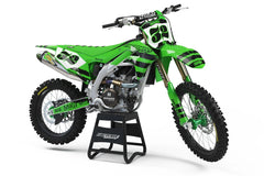 SÉRIE KAWASAKI PUNK FLAG (TOUS LES MODÈLES DE VÉLO ET COULEURS !) Graphiques de support d'usine semi-personnalisés