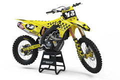 SÉRIE SUZUKI CHECKERS (TOUS LES MODÈLES DE VÉLO ET COULEURS !) Graphiques de support d'usine semi-personnalisés