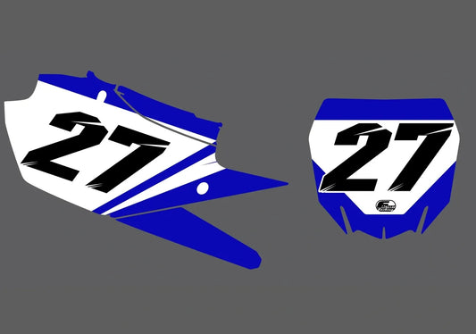 Yamaha Bolting Factory Backing Pre Printed number decal Set - choose your name, # , colorway