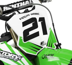 KAWASAKI DIMENSIONAL SERIES (JEDES FAHRRADMODELL UND JEDE FARBE!) Semi-Custom Factory Backing Graphics