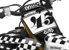 HONDA CHECKERS BW SERIES (JEDES FAHRRADMODELL UND JEDE FARBE!) Semi-Custom Factory Backing Graphics