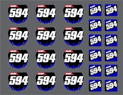 12 MINI-PLATTEN UND 12 NABENAUFKLEBER (INDIVIDUELL AN IHRE FARBEN UND FAHRRADMARKENOPTIONEN ANGEPASST)