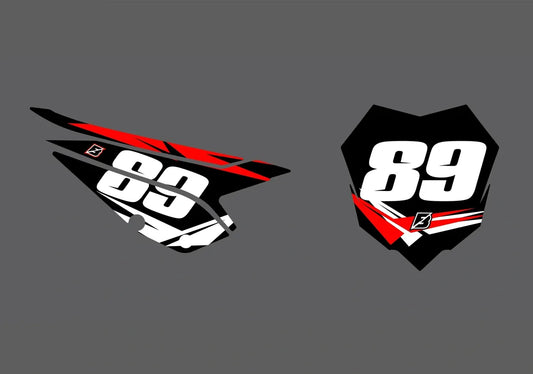 Fast Guy Factory Backing Pre Printed number decal Set - choose your name, # , colorway