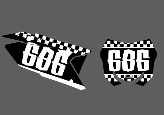 Suzuki Garage V2 Factory Backing Pre Printed number decal Set - choose your name, # , colorway