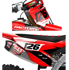 Honda Block Series Factory Backing Pre Printed number decal Set - choose your name, # , colorway