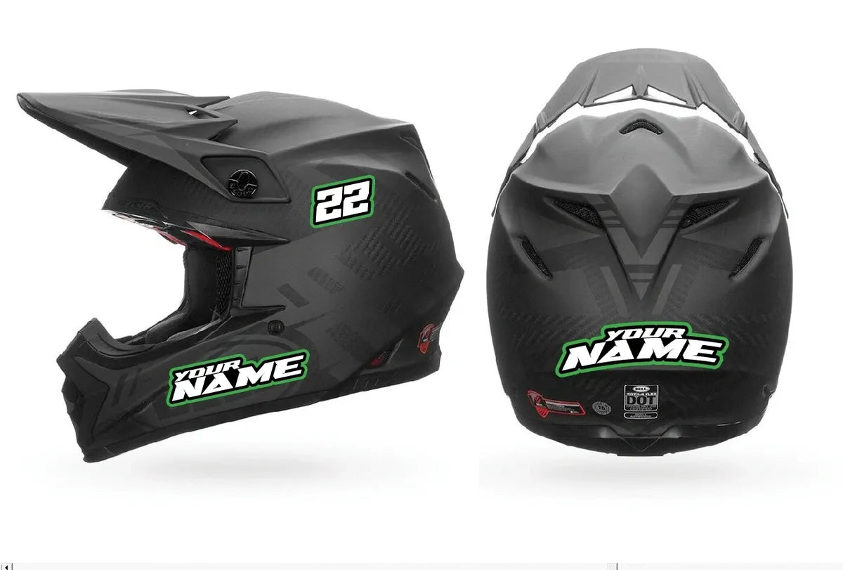 bike helmet transfers Helmet Decal set V6 – Factory Backing