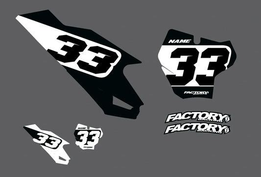 21 V3 Factory Backing Pre Printed number decal Set - choose your name, # , colorway