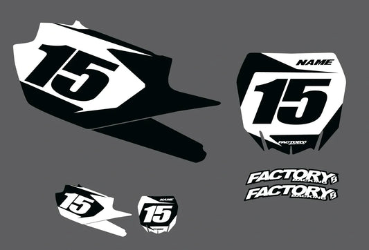 21 V7 Factory Backing Pre Printed number decal Set - choose your name, # , colorway