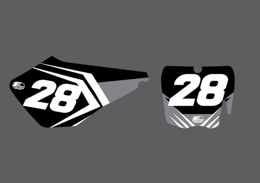 Cobra Motorcycles Dimensional Factory Backing Vorgedrucktes Nummernaufkleber-Set - wählen Sie Ihren Namen, Ihre Nummer und Ihre Farbgebung