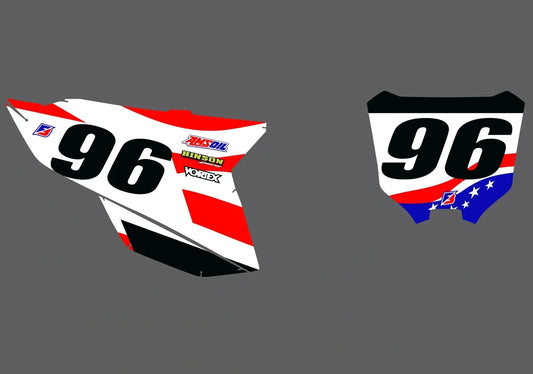 Ensemble de décalcomanies de numéros pré-imprimés Honda USA Series Factory Backing - choisissez votre nom, # , coloris