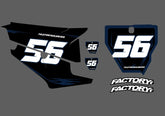 Husqvarna Bolt Factory Backing Pre Printed number decal Set - choose your name, # , colorway