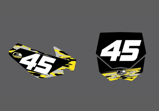 Cobra Motorcycles Camo Factory Backing Vorgedrucktes Nummernaufkleber-Set - wählen Sie Ihren Namen, Ihre Nummer und Ihre Farbgebung