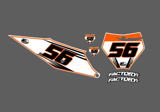 kt Accel Factory Backing Pre Printed number decal Set - choose your name, # , colorway
