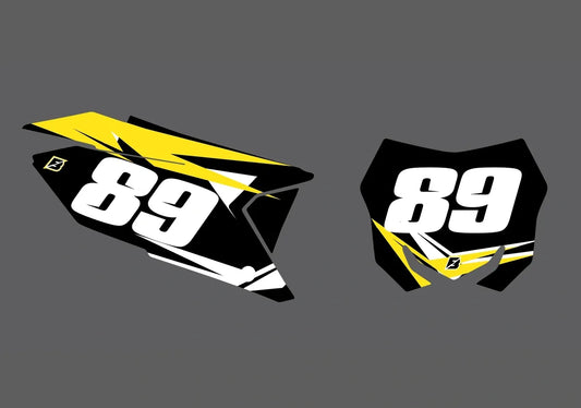 Suzuki Fast Guy Factory Backing Vorgedrucktes Nummernaufkleber-Set - wählen Sie Ihren Namen, Ihre Nummer und Ihre Farbgebung