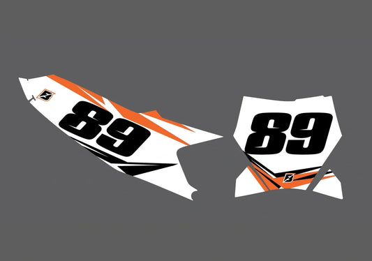 kt Fast Guy Factory Backing Pre Printed number decal Set - choose your name, # , colorway