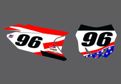 Suzuki USA Factory Backing Vorgedrucktes Nummernaufkleber-Set - wählen Sie Ihren Namen, Ihre Nummer und Ihre Farbgebung