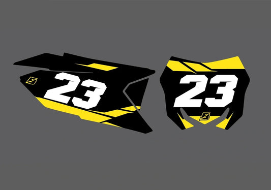 Suzuki Swift Factory Backing Pre Printed number decal Set - choose your name, # , colorway