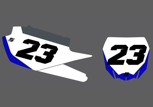Kawasaki Blitz Factory Backing Pre Printed number decal Set - choose your name, # , colorway
