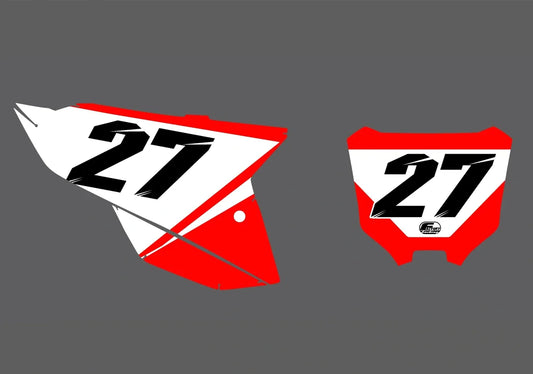 Bolting Series Factory Backing Pre Printed number decal Set - choose your name, # , colorway