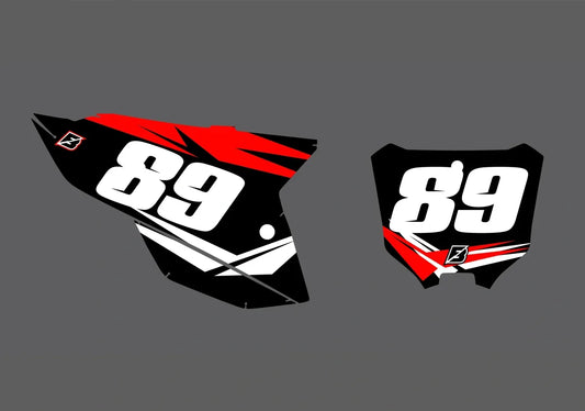 Honda Fast Guy Series Factory Backing Pre Printed number decal Set - choose your name, # , colorway