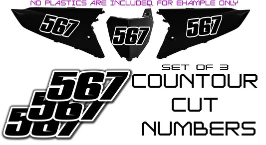 SLAP ON COUNTOUR CUT NUMBERS