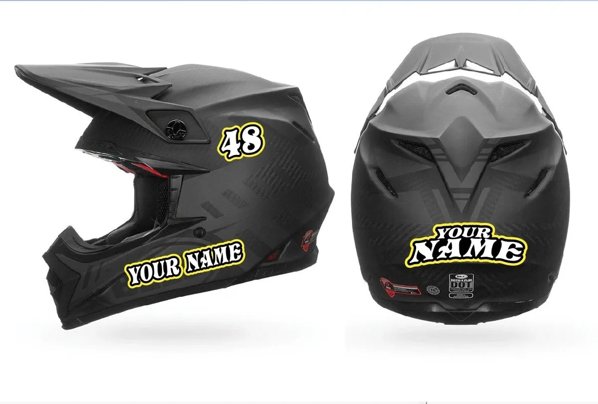custom motorcycle helmet skins Helmet Decal set V8 – Factory Backing