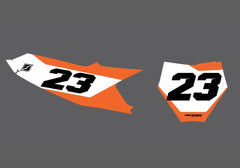 kt Stealth Factory Backing Pre Printed number decal Set - choose your name, # , colorway