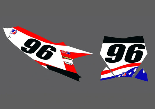 Ensemble de décalcomanies numériques pré-imprimées avec support d'usine kt USA - choisissez votre nom, #, coloris