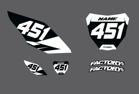 21 V5 Factory Backing Pre Printed number decal Set - choose your name, # , colorway