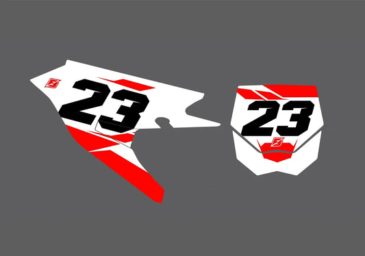 Cobra Motorcycles Swift Factory Backing Pre Printed number decal Set - choose your name, # , colorway