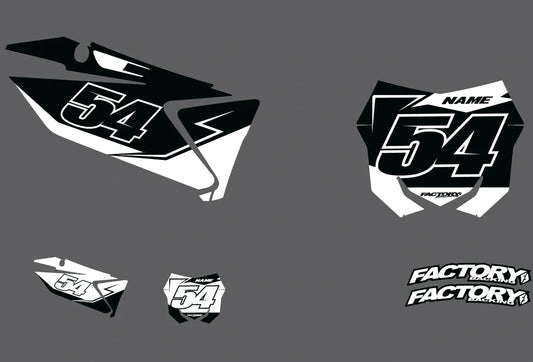 21 V8 Factory Backing Pre Printed number decal Set - choose your name, # , colorway