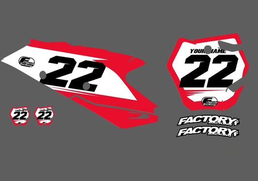 Gas Gas Basic Factory Backing Pre Printed number decal Set - choose your name, # , colorway
