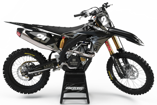 SUZUKI PL1 CHROME (TOUS LES MODÈLES ET COULEURS DE VÉLO !) Graphiques de support d'usine semi-personnalisés