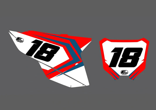 Honda Dimensional Series Factory Backing Pre Printed number decal Set - choose your name, # , colorway