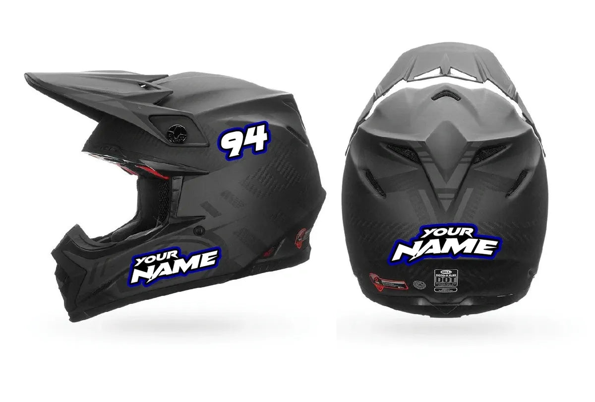bike helmet decal Helmet Decal set V7 – Factory Backing